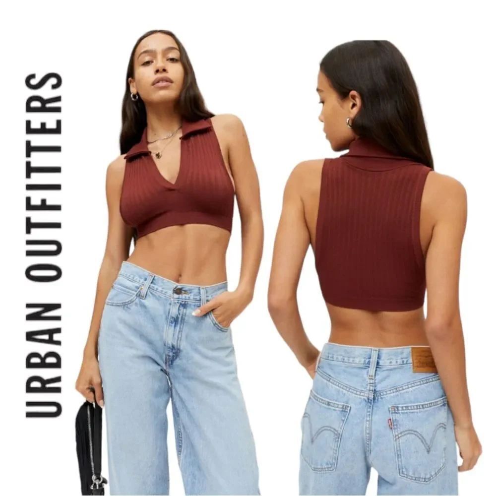 NEW Urban Outfitters UO Out From Under Break Point Collared Bra Shirt Top XL